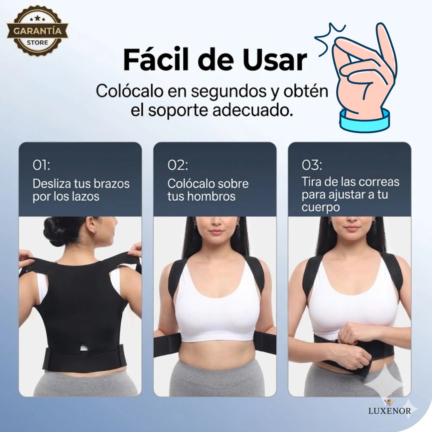Chaleco Corrector De Postura Cruzado Wi